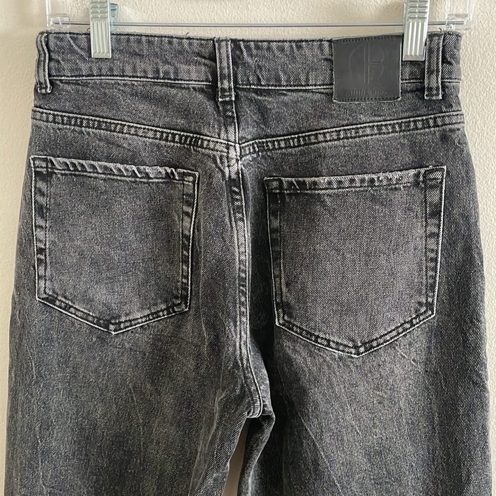 Anine Bing Straight Leg High Waist Jeans Women’s Size 26 Button Fly Black - Picture 7 of 10